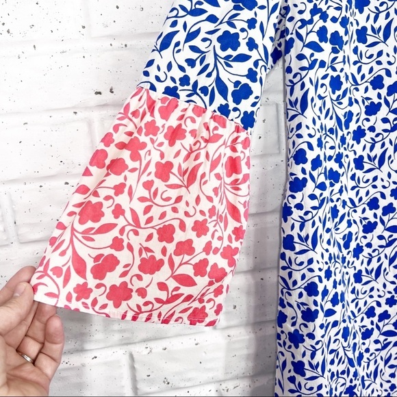 BODEN Floral Jodie Shift Dress/ Swim Cover 100% Cotton lightweight Size 8 - Picture 5 of 7